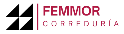 Logotipo Empresa De Seguros Simple Blanco | Correduría Femmor